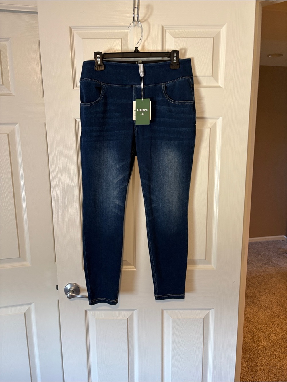 HALARA Women's Indigo Pull-On Skinny Jeggings